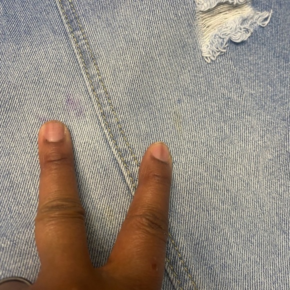 DenimColab Highwaisted Distressed Wide Leg Split Loose Hem XXL Jeans - Picture 10 of 10